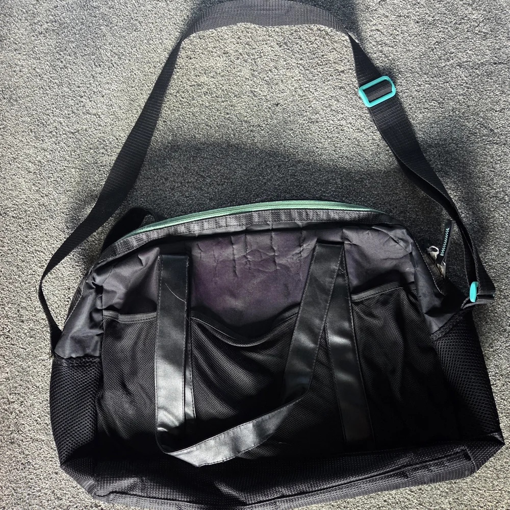 Black and Teal Weekender Bag